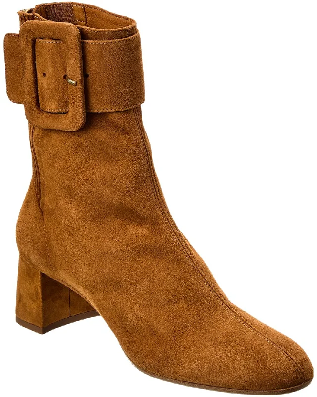 Aquazzura St. Honore Buckle 50 Suede Bootie