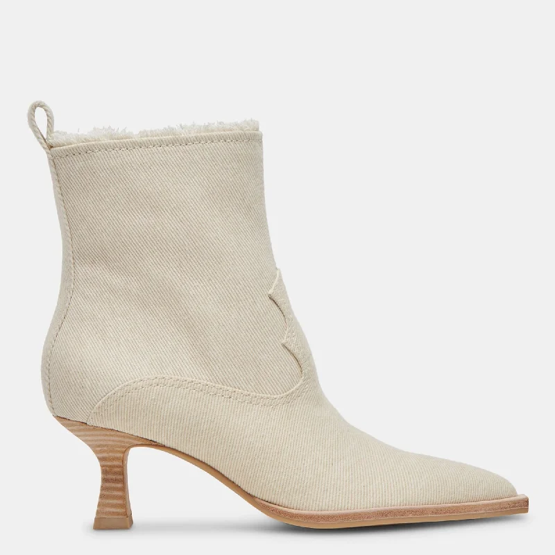 Austin Boots Ivory Denim