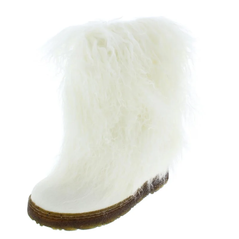 Boetis II Womens Fur Wool Lined Mid-Calf Boots