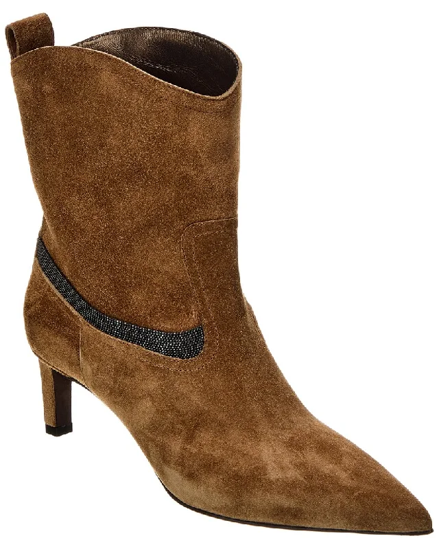 Brunello Cucinelli Suede Bootie