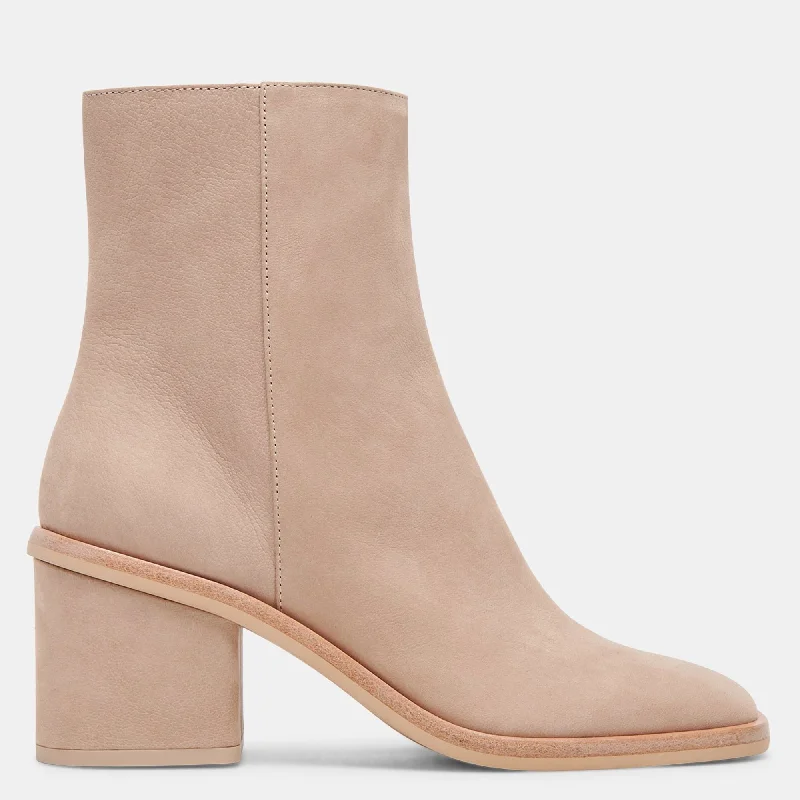 DAPPER BOOTIES TAUPE NUBUCK