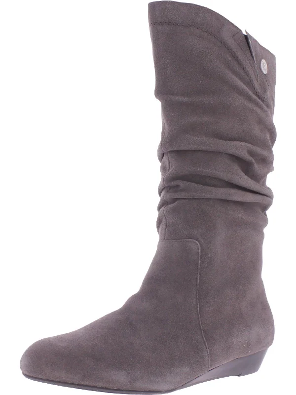 Dixie Womens Slouchy Mid-Calf Booties