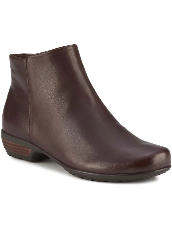 Ezra Womens Leather Ankle Chelsea Boots