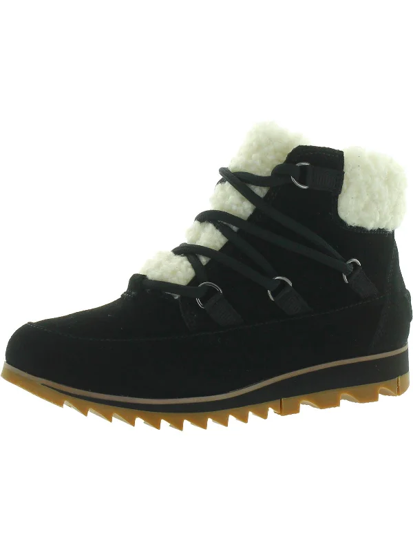 Harlow Lace Cozy Womens Casual Lace-Up Ankle Boots