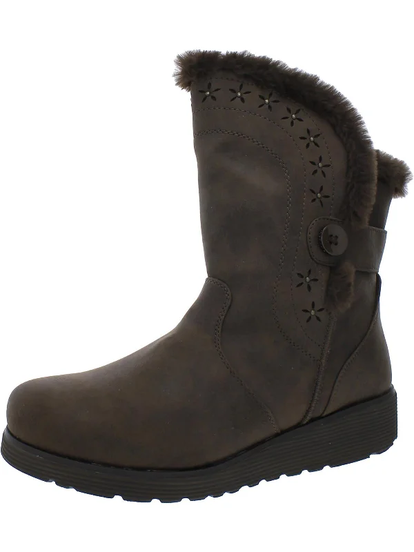 Keepsakes 2.0 - On My Team Womens Faux Suede Ankle Winter & Snow Boots