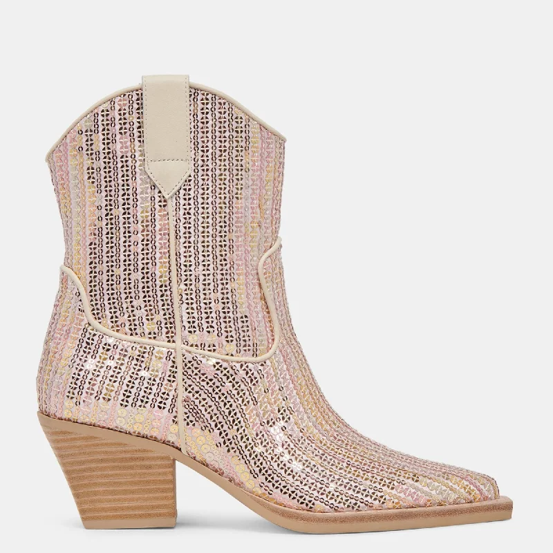 Runa Sequin Boots Creme Sequin