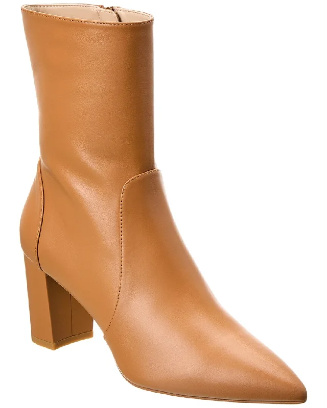 Stuart Weitzman Renegade Zip 75 Leather Bootie