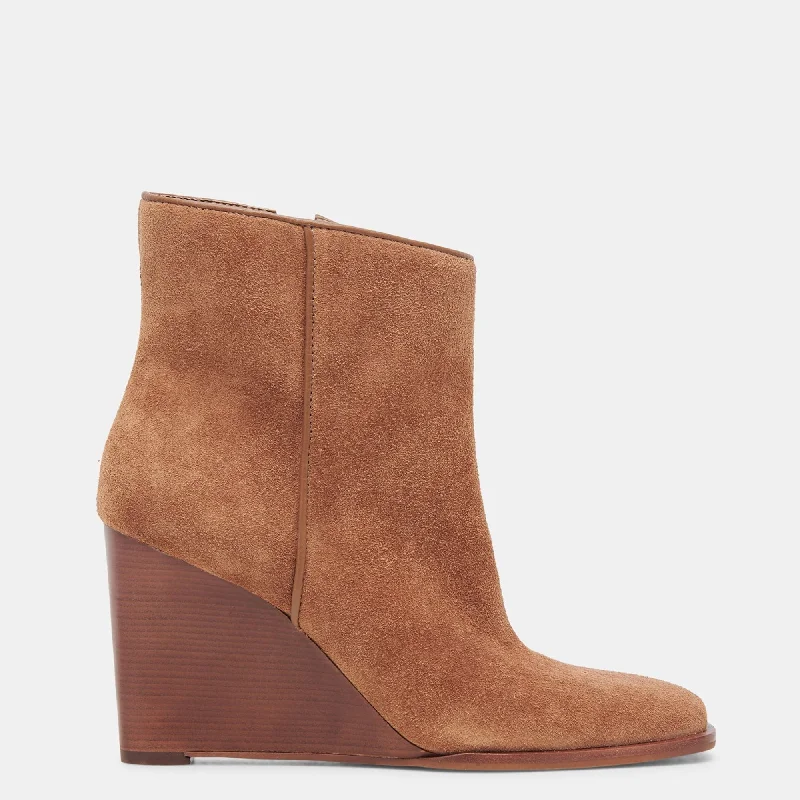 SUSANN BOOTIES CHESTNUT SUEDE