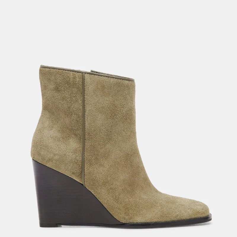 SUSANN BOOTIES MOSS SUEDE