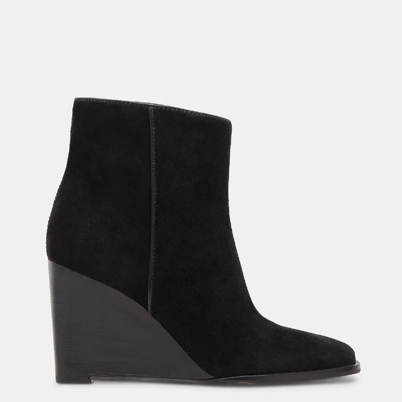 SUSANN WIDE BOOTIES ONYX SUEDE