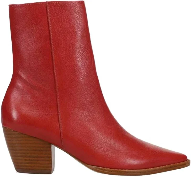 Women's Caty Ankle Booties In Red