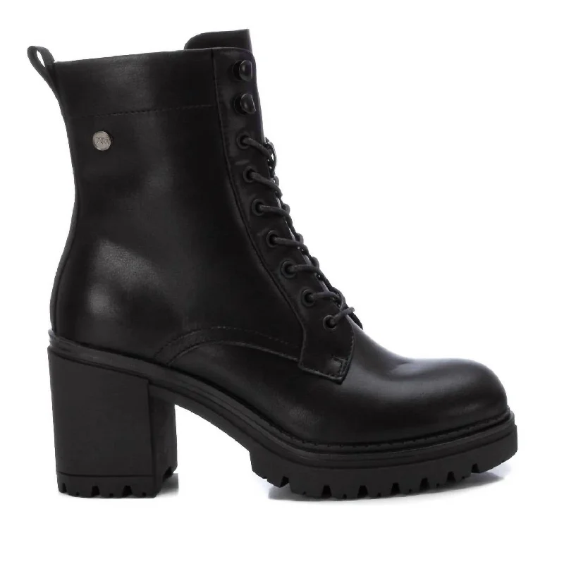 Women's Combat Booties In Black