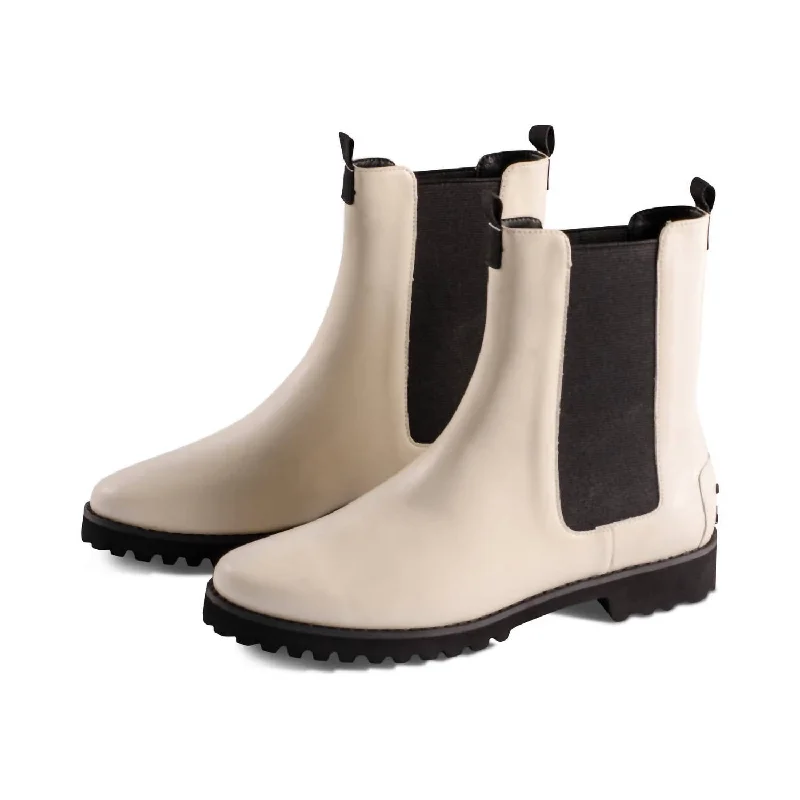 Women's Gransy Boot In Ivory Leather