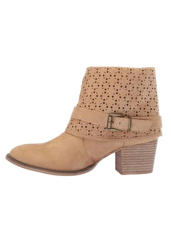 Women's Helena Fold Over Bootie In Tan