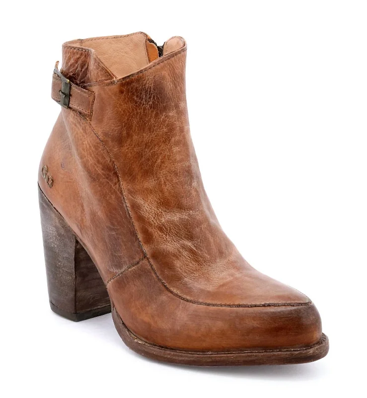 Women's Isla Bootie In Tan Rustic White