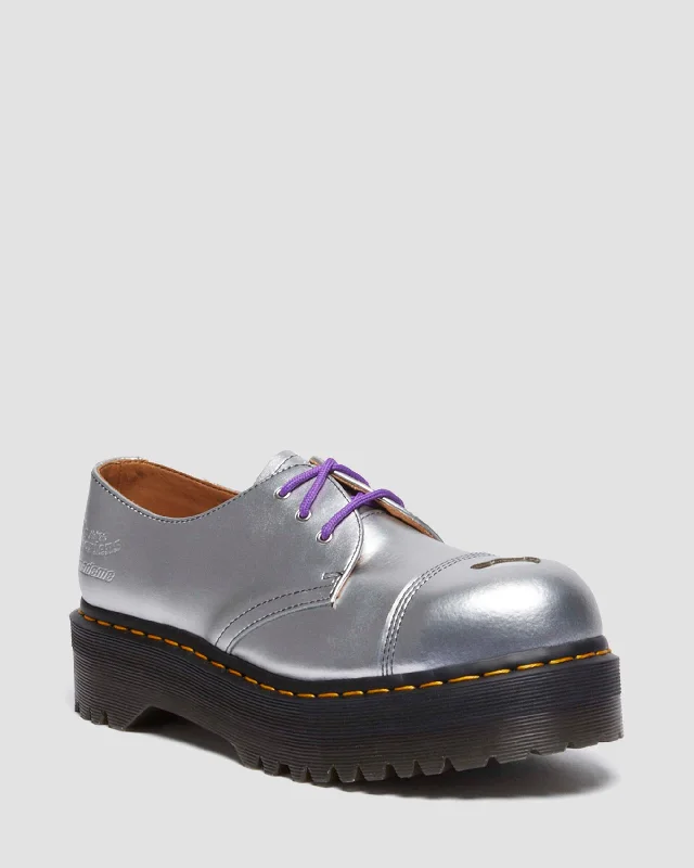 1461 Quad Mademe Silver Alumix Leather Shoes