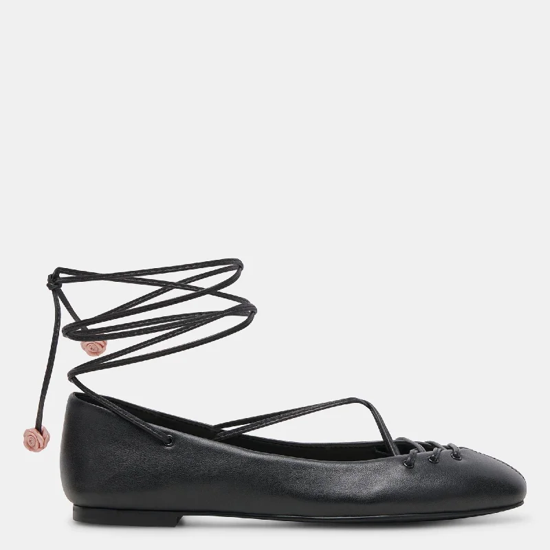 Beate Ballet Flats Black Leather