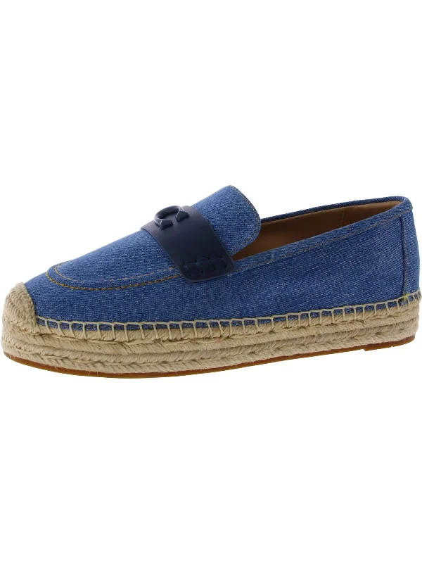 Camilla Womens Denim Embellished Espadrilles