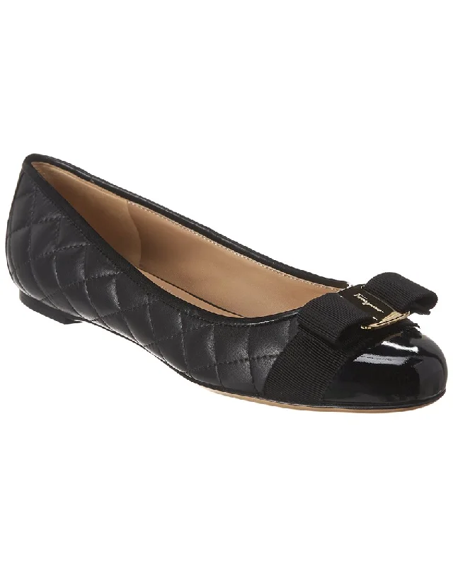 Ferragamo Varina Quilted Leather Ballet Flat