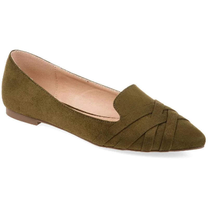 Journee Collection Womens Mindee Faux Suede Slip On Loafers