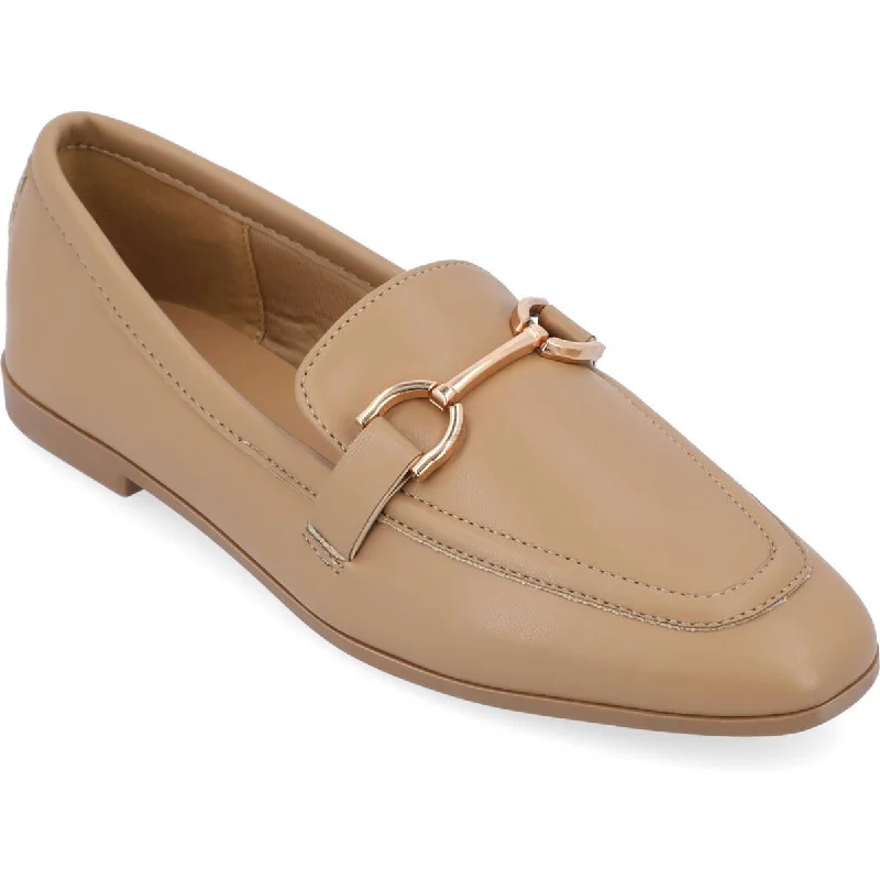 Journee Collection Womens Mizza Faux Leather Slip On Loafers