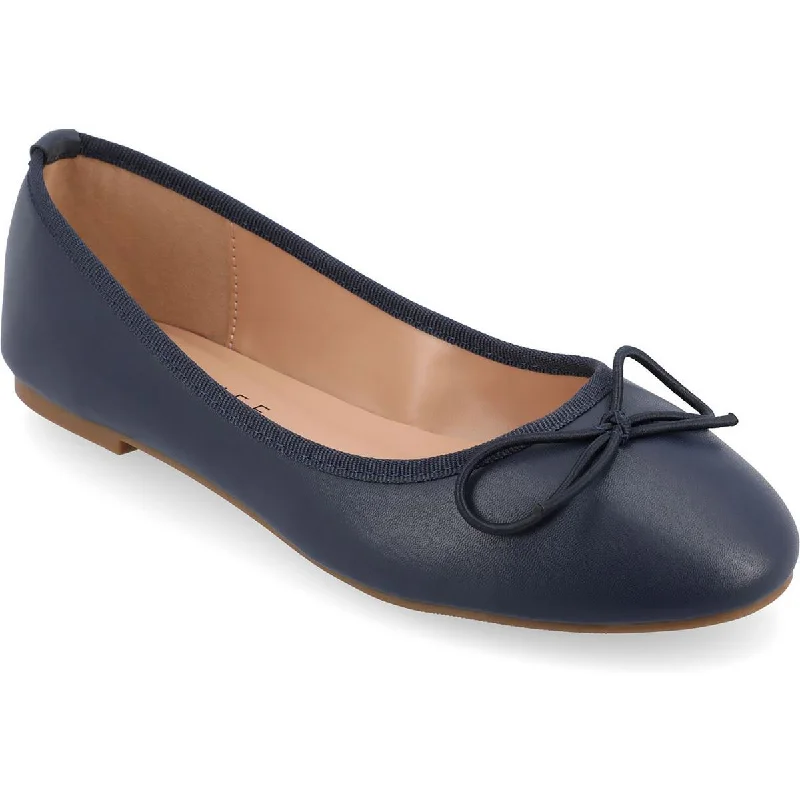 Journee Collection Womens Patent Cushioned Footbed Ballet Flats