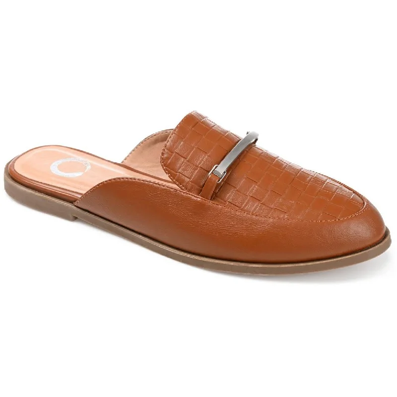 Journee Collection Womens Rubee Faux Leather Loafer Mules