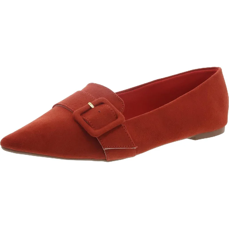 Journee Collection Womens Suede Buckle Ballet Flats