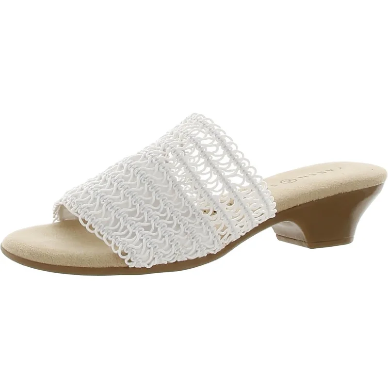 Karen Scott Womens Elsaa Woven Slip-on Mules