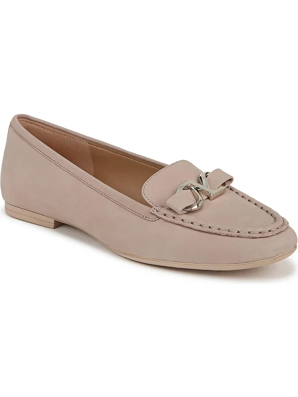 Layla Womens Leather Slip-On Loafers