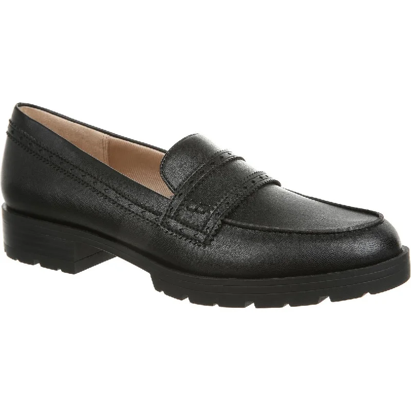 LifeStride Womens London Faux Leather Slip On Loafers