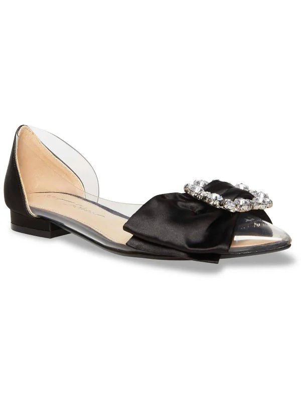 Nelie Womens Satin Embellished D'Orsay