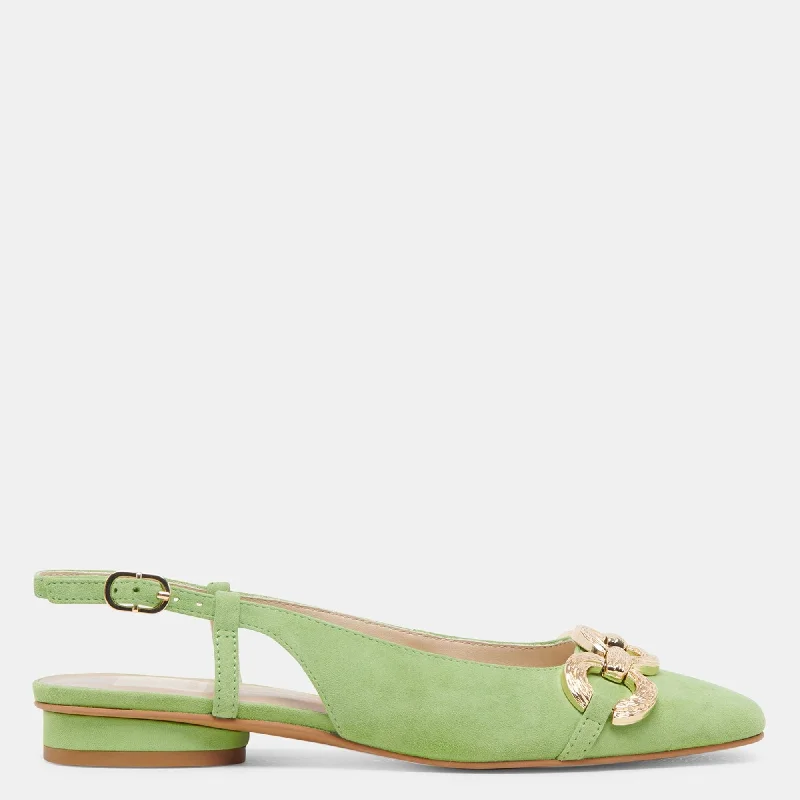 Ramano Flats Lime Suede