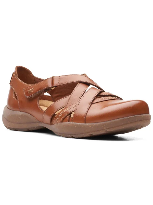 Roseville Step Womens Leather Strappy Slip-On Sneakers