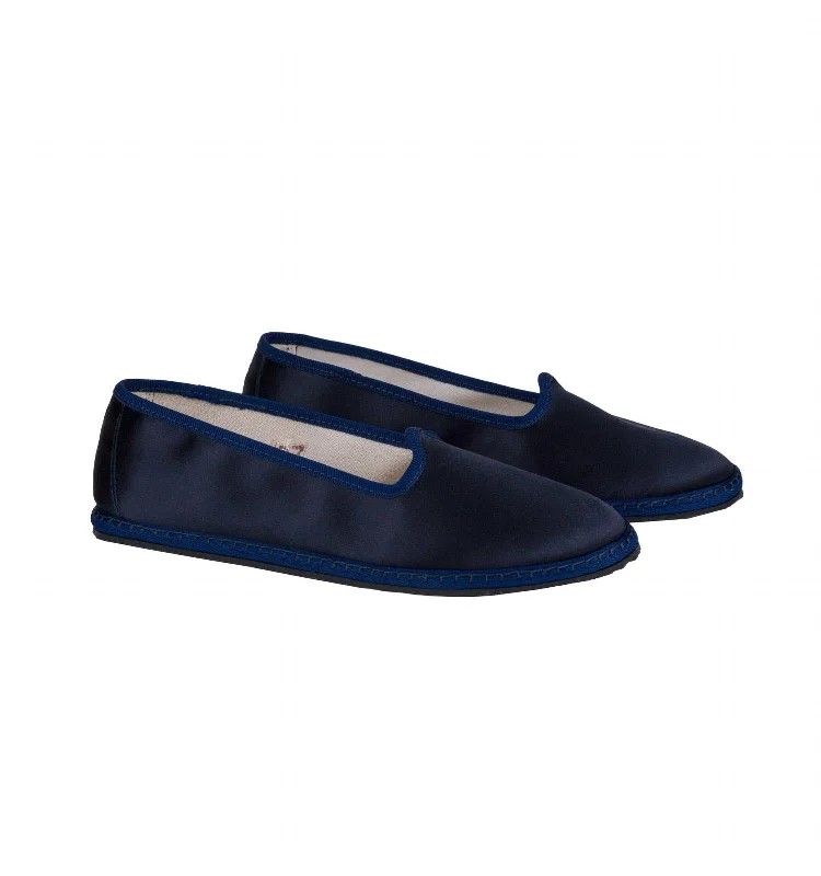 Women's Classic Silk Furlana Flat In Mirtillo