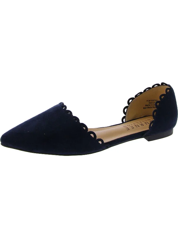 Womens Faux Suede Preforated D'Orsay