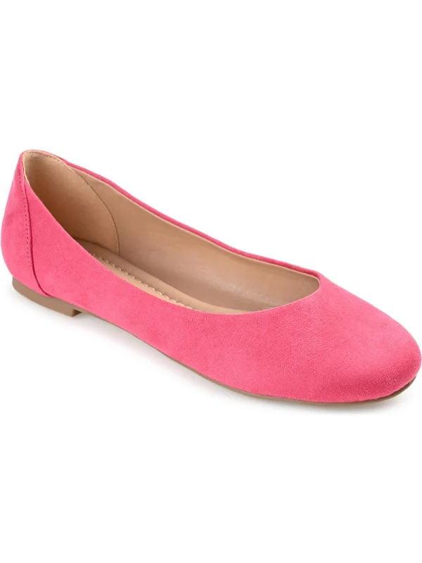 Womens Faux Suede Slip-On Moccasins